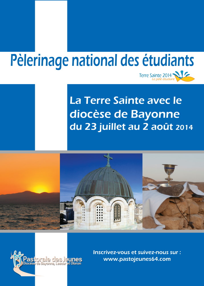 Affiche diocese Bayonne Terre Sainte 2014