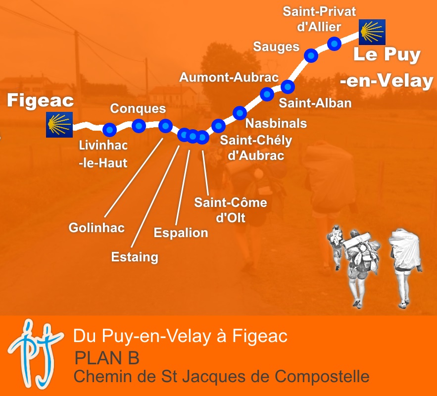 Le parcours Le Puy - Figeac