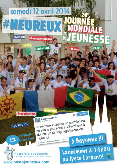 Affiche JMJ 2014 Bayonne