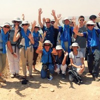 groupe de pelerins en pose photo