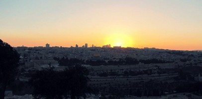 Coucher de soleil sur Jérusalem