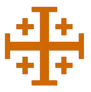 Croix de Jérusalem orange