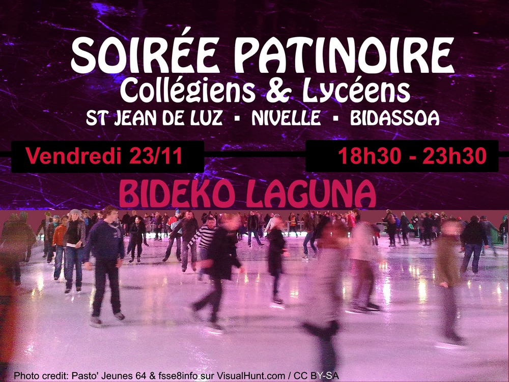 illustration Soire College Patinoire nov 2018 Bideko Laguna