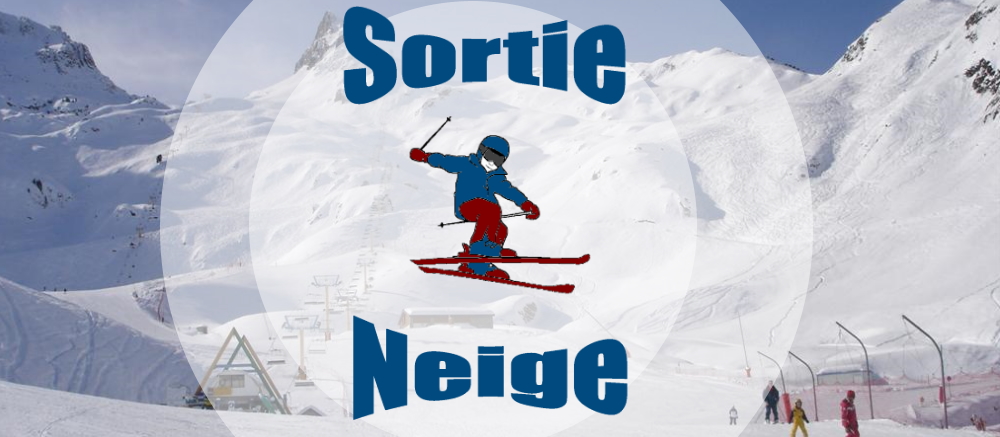 illustration, montagne, skieur, titre Camp Neige