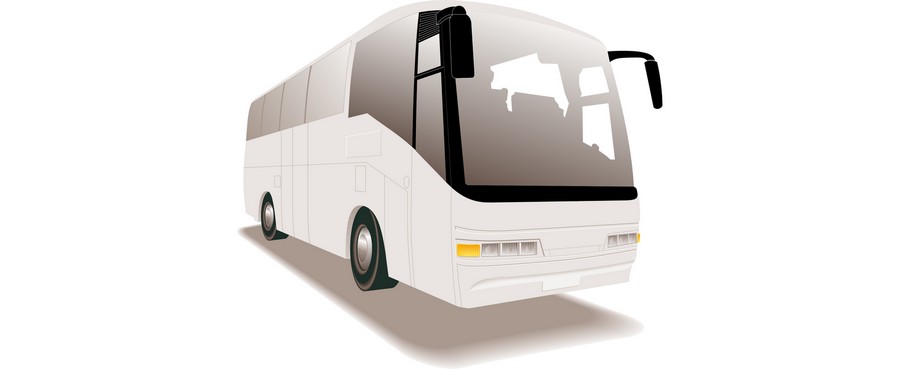 bus blanc clipart mode paysage